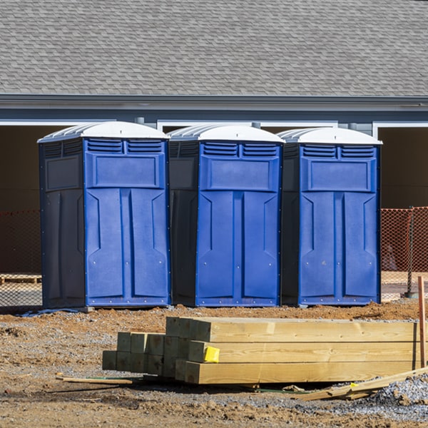 how can i report damages or issues with the porta potties during my rental period in Hastings MI